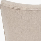 Solarno Teddy Fabric & Rubber Wood Occasional Chair - Taupe