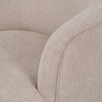 Avona Tub Chair - Natural Chenille & Black Metal