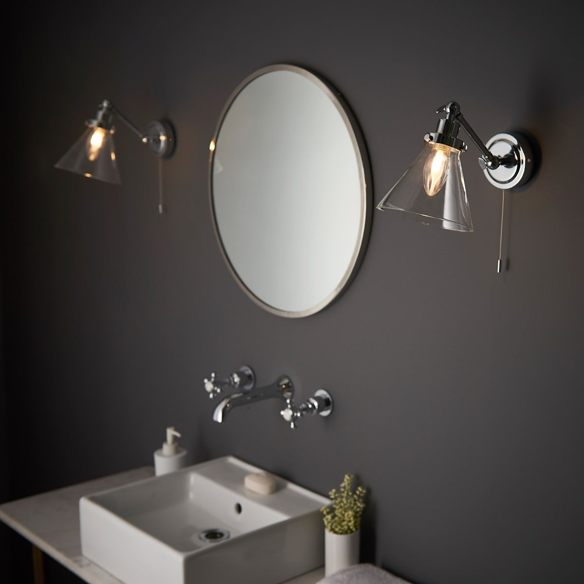 Faraday Bathroom Wall Light - Chrome