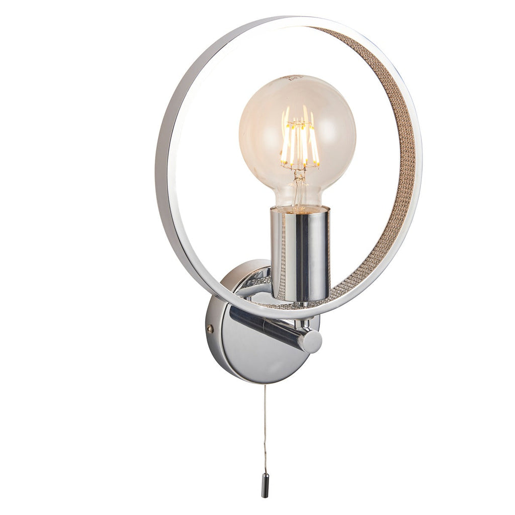Merola Bathroom Wall Light - Chrome