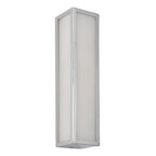 Newham Bathroom Frosted Wall Light - Chrome