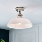 Barford Ceiling Light - Nickel & Opal