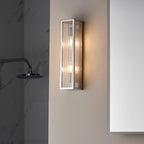 Newham Bathroom Clear Wall Light - Chrome