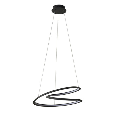 Staten Hanging Curved Pendant Light - Black