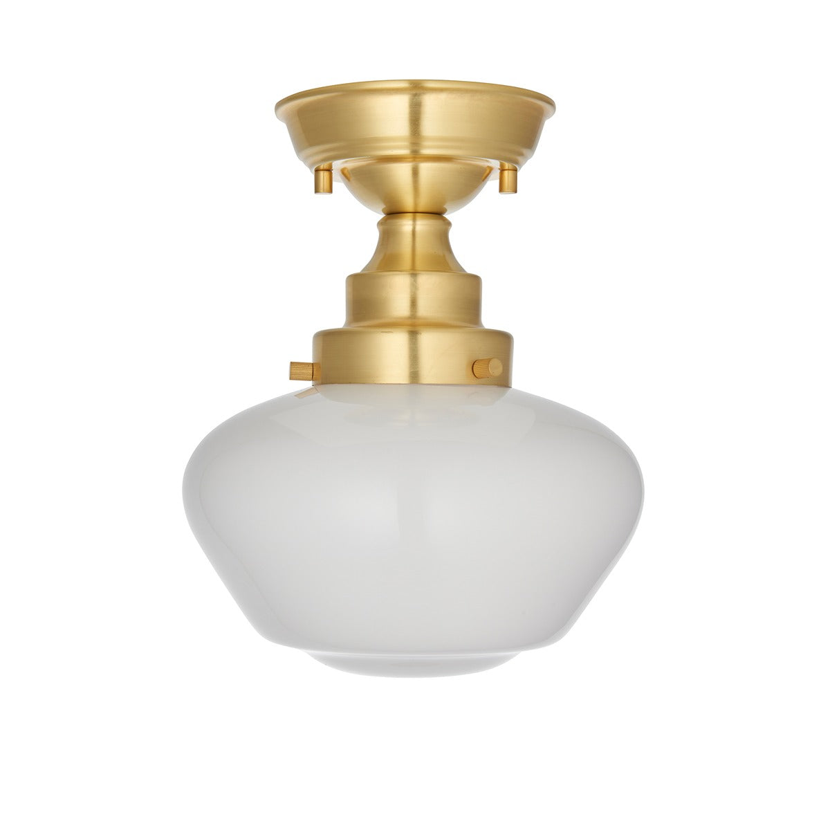 Chelsey 1 Light Ceiling Light - Brass & Opal Glass