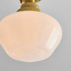 Chelsey 1 Light Ceiling Light - Brass & Opal Glass