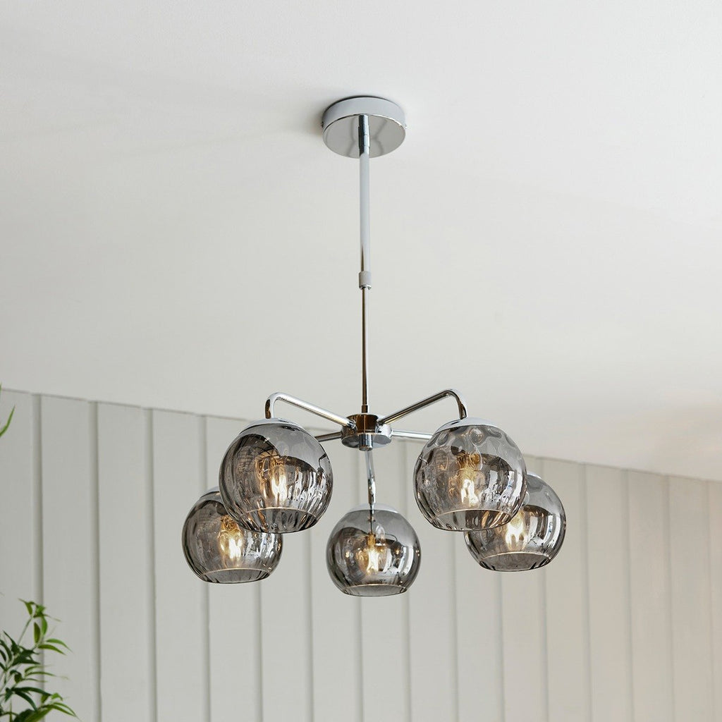 Dimple 5 Pendant Light - Chrome