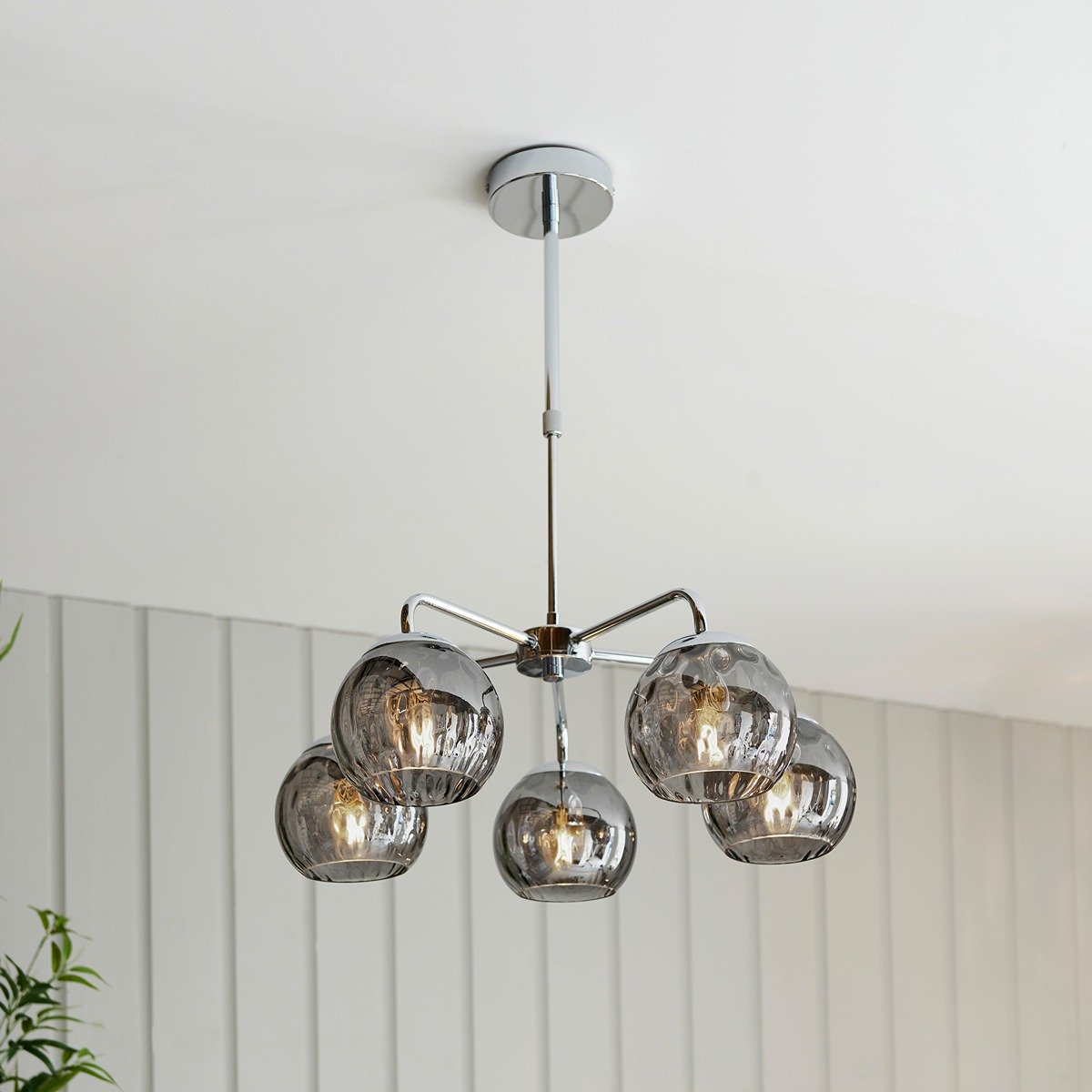 Dimple 5 Pendant Light - Chrome
