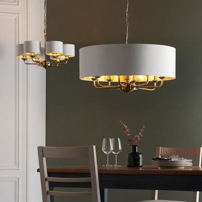 Highclere 8 Pendant Light - Antique Brass