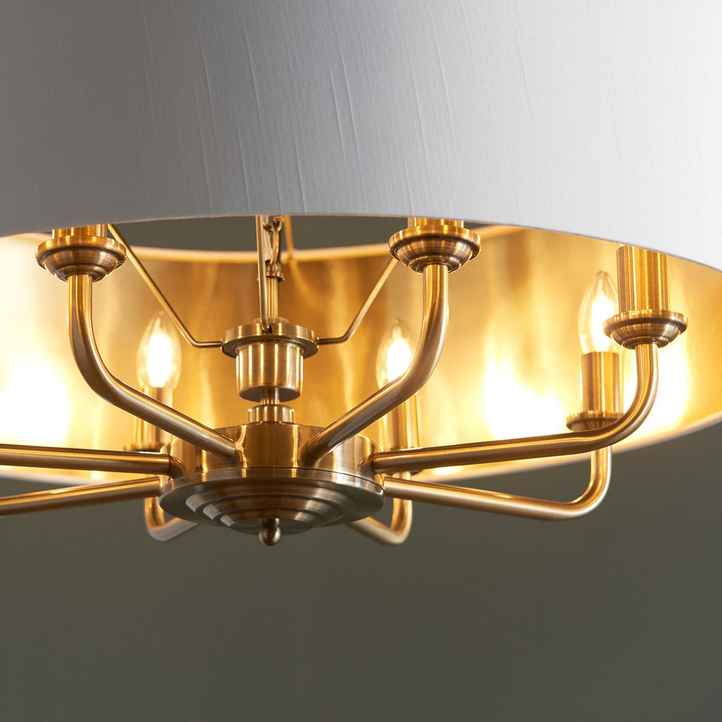 Highclere 8 Pendant Light - Antique Brass