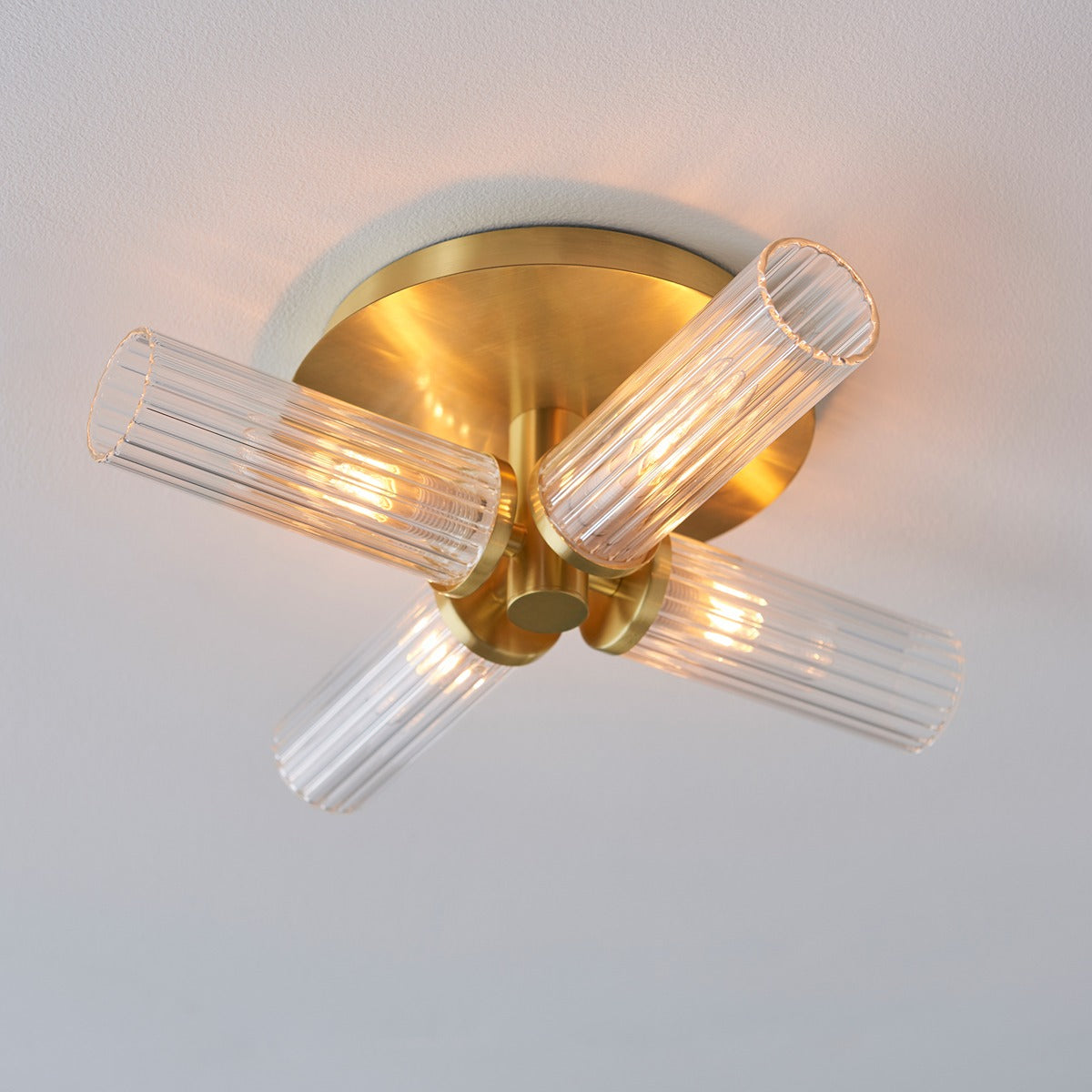 Talo 4 Bathroom Ceiling Light - Brass