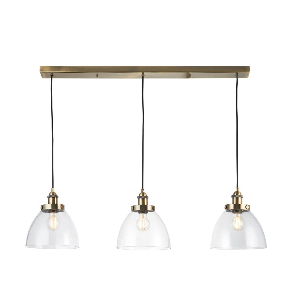 Hansen 3 Pendant Light - Antique Brass