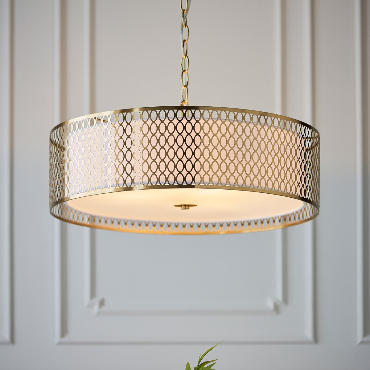 Cordero Geometric Metal Pendant Light - Gold