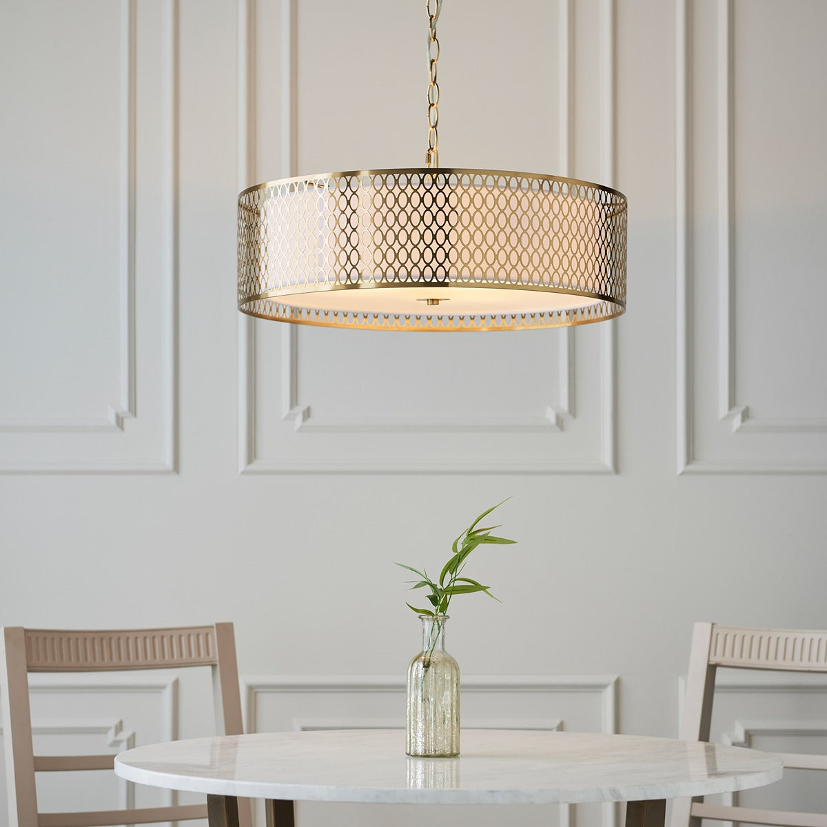 Cordero Geometric Metal Pendant Light - Gold