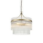 Marietta Glass 3 Pendant Light - Antique Brass