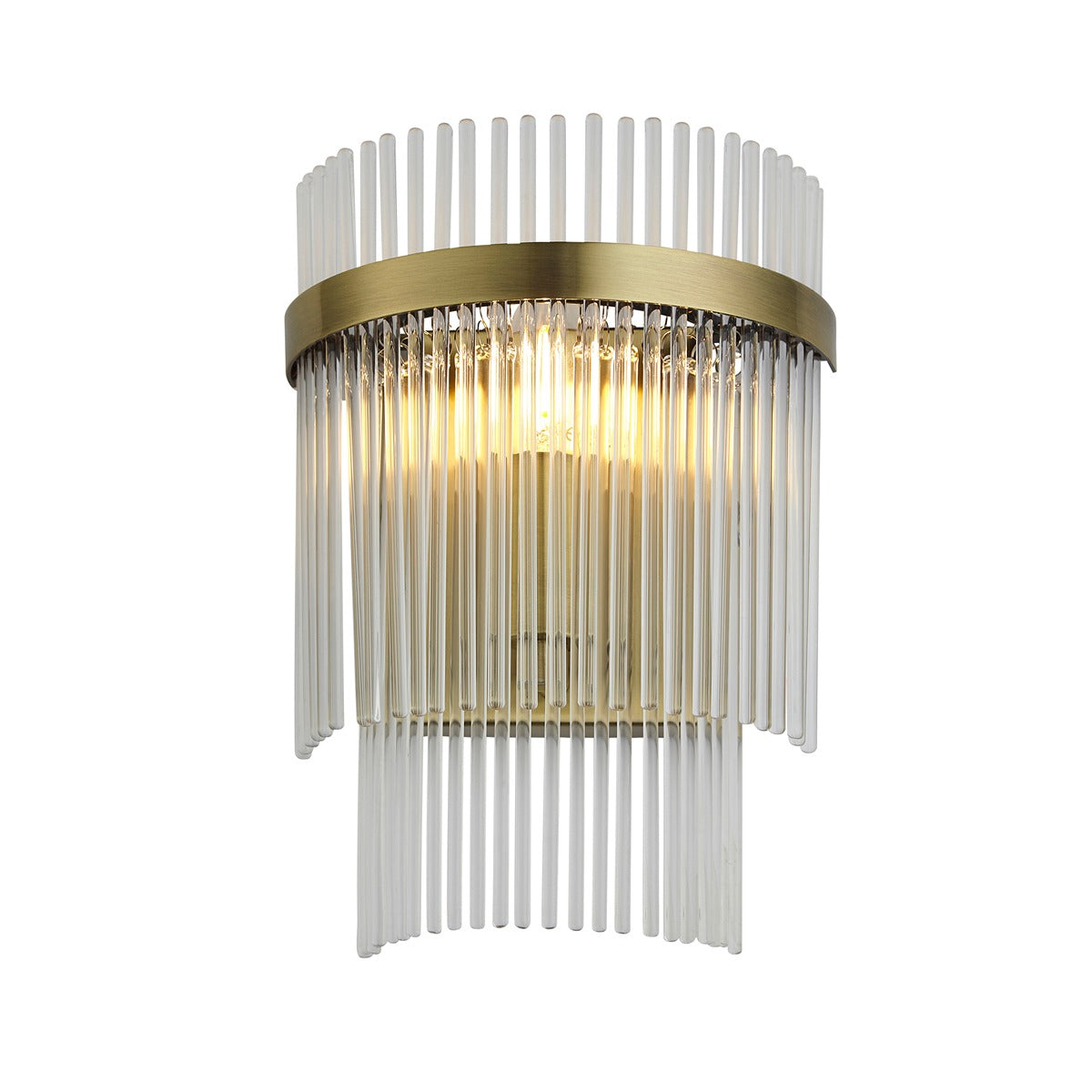 Marietta Glass Wall Light - Antique Brass | Outlet