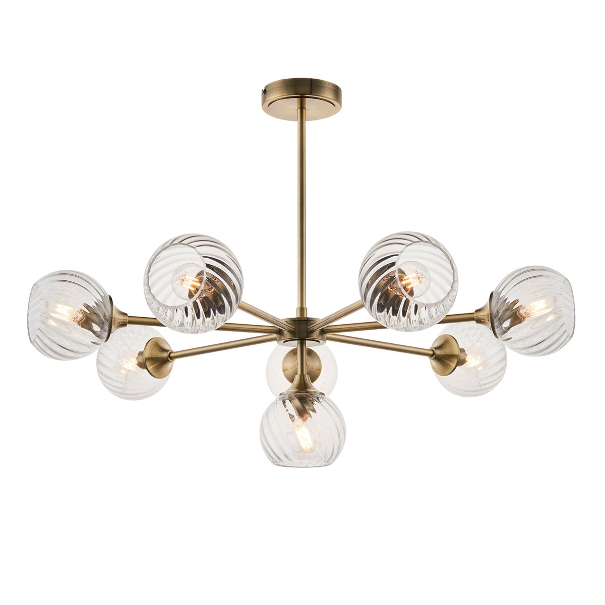 Allegra 8 Pendant Light - Antique Brass
