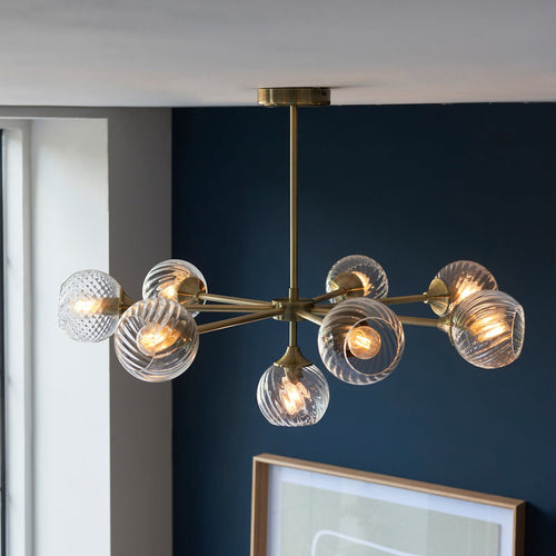 Allegra 8 Pendant Light - Antique Brass