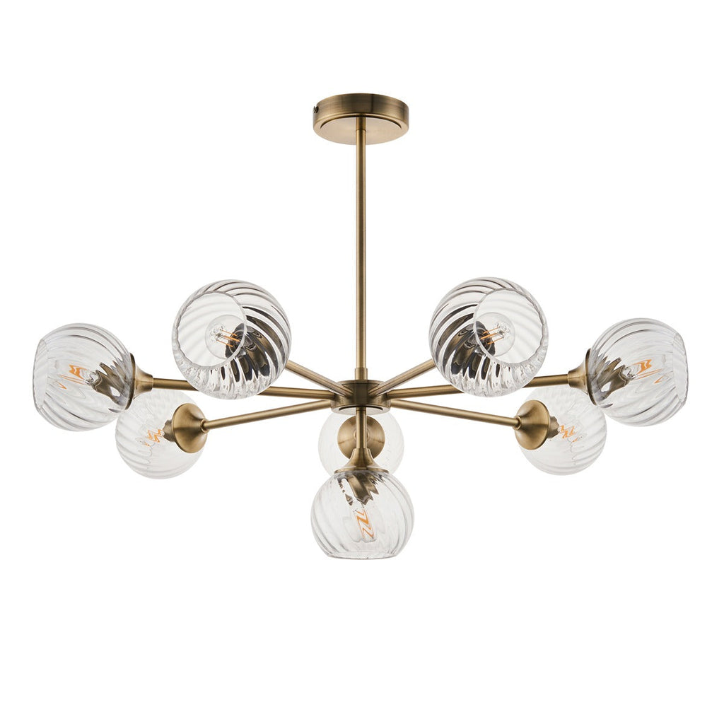 Allegra 8 Pendant Light - Antique Brass