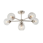 Allegra 6 Ceiling Light - Bright Nickel
