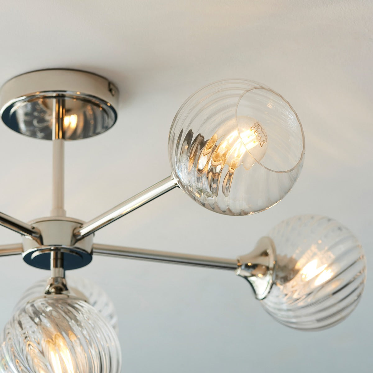 Allegra 6 Ceiling Light - Bright Nickel