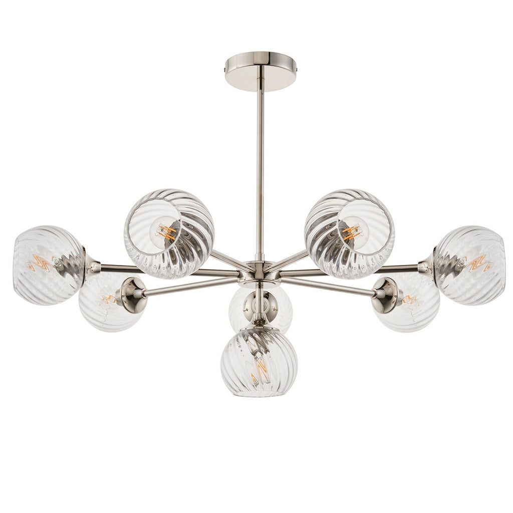 Allegra 8 Pendant Light - Bright Nickel
