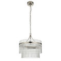 Marietta Glass 3 Pendant Light - Bright Nickel