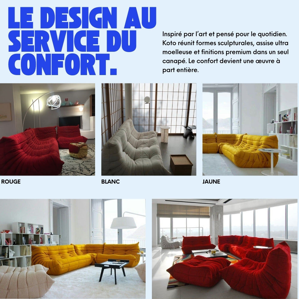 Koto "Togo": Yellow Compressed Canapé Sofa