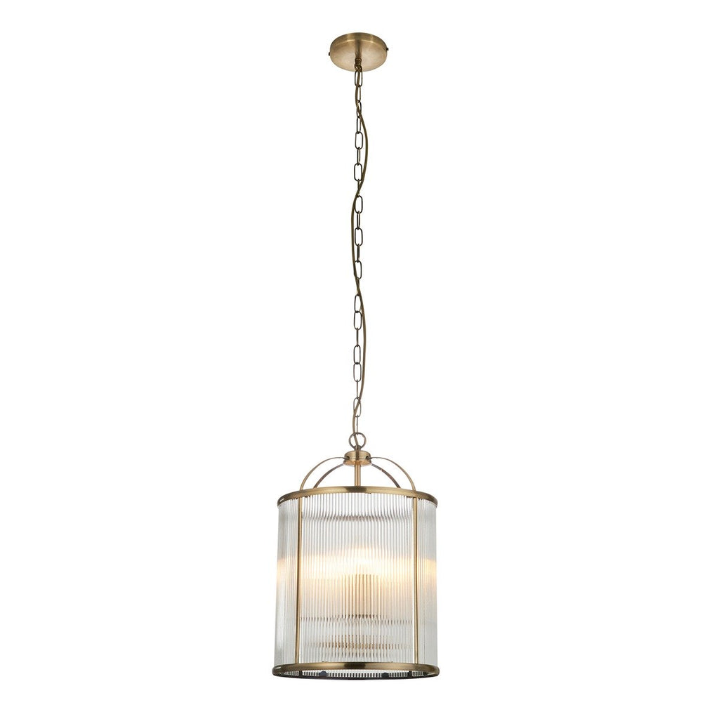 Lambeth 4 Ribbed Pendant Light