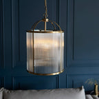 Lambeth 4 Ribbed Pendant Light