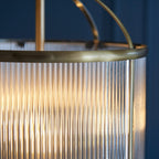 Lambeth 4 Ribbed Pendant Light