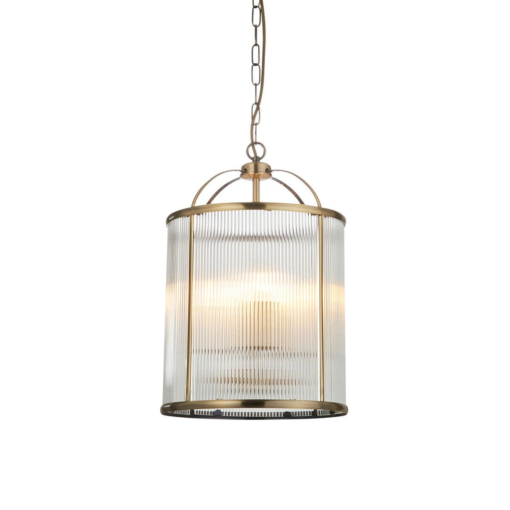 Lambeth 4 Ribbed Pendant Light