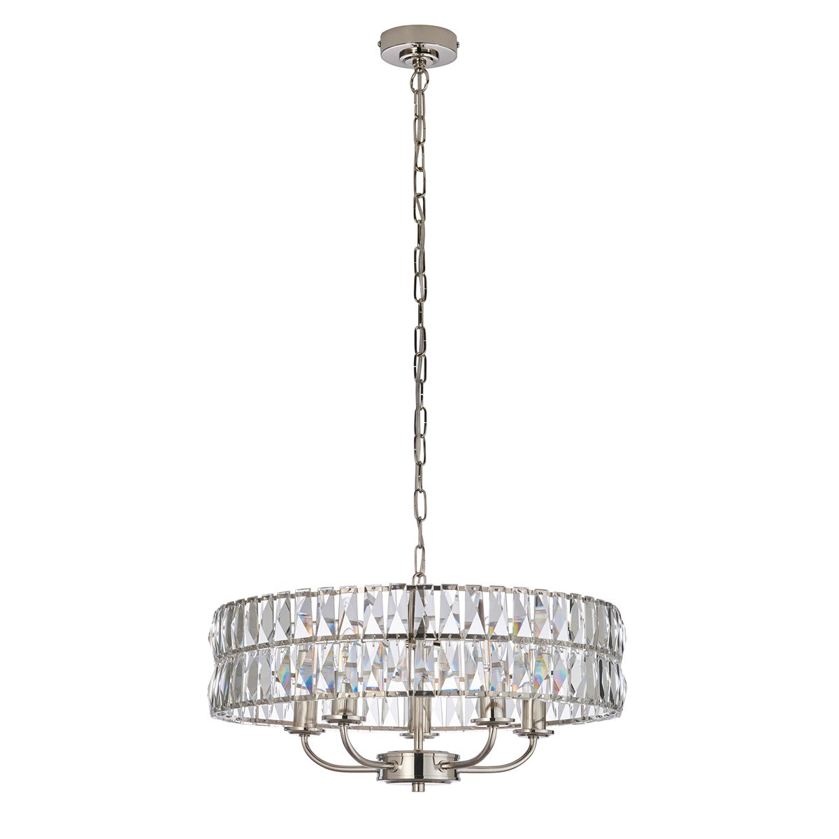 Clifton 5 Pendant Light - Bright Nickel
