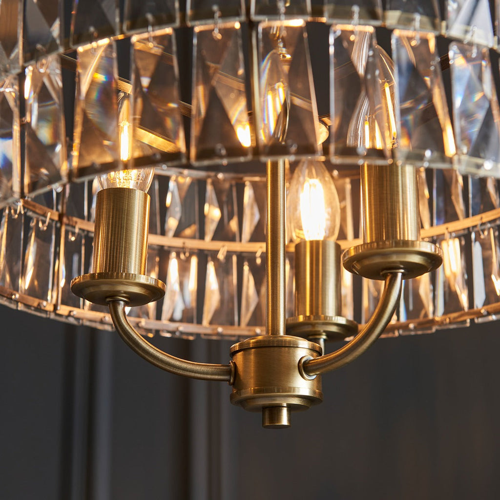 Clifton 3 Pendant Light - Antique Brass