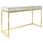 Delphine Desk - Antique Mirror & Brass
