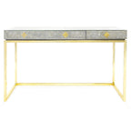 Delphine Desk - Antique Mirror & Brass