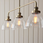 Hendon 3 Light Pendant Light - Antique Brass