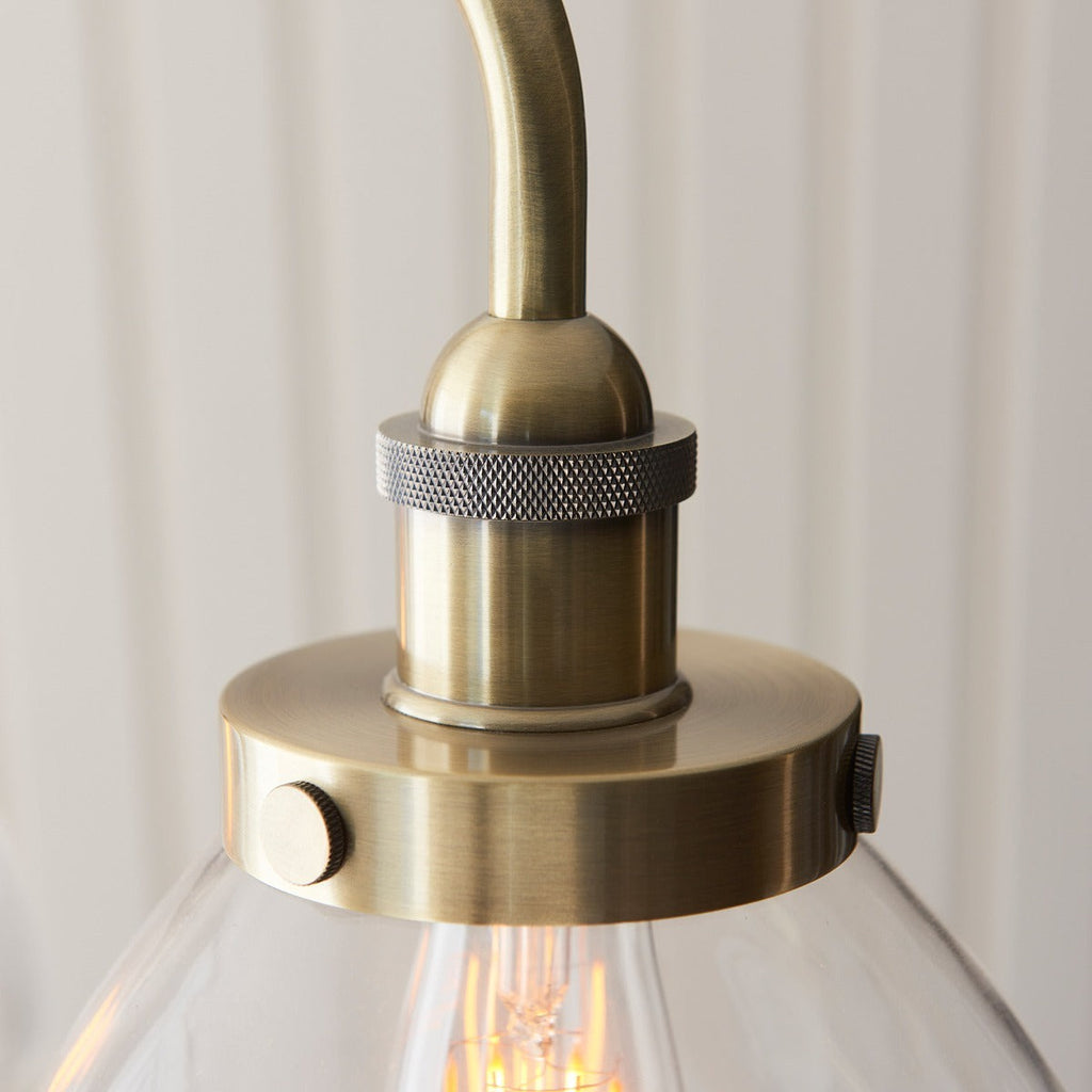 Hendon 3 Light Pendant Light - Antique Brass