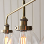 Hendon 3 Light Pendant Light - Antique Brass
