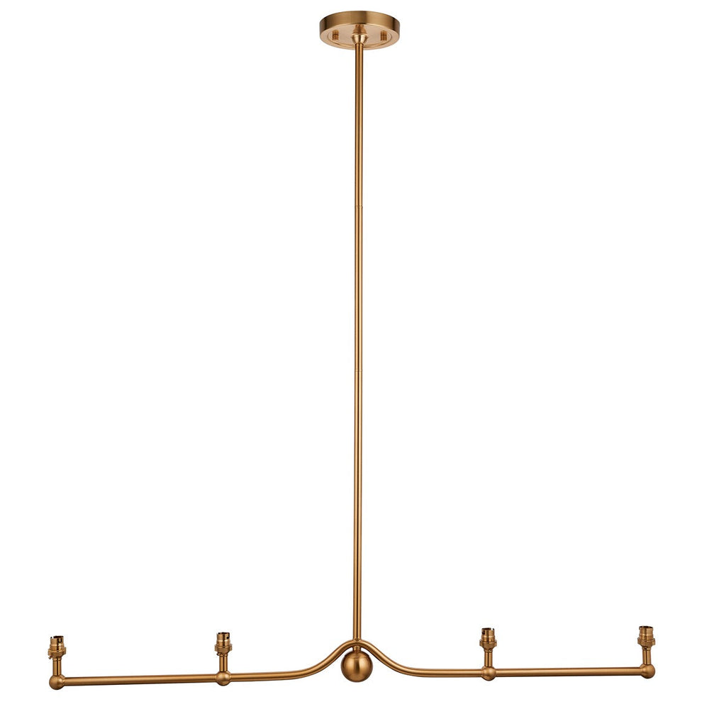 Santia 4 Light Pendant Light - Brushed Aged Brass