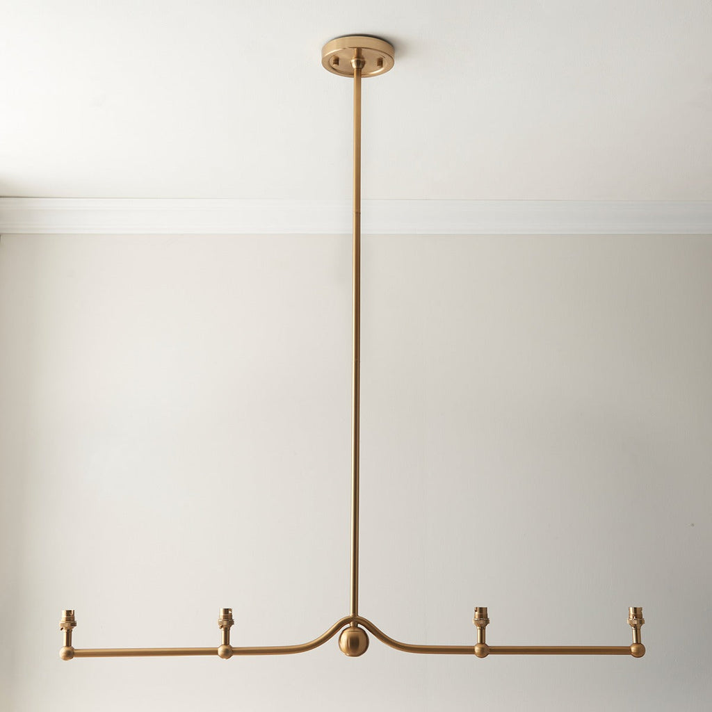 Santia 4 Light Pendant Light - Brushed Aged Brass