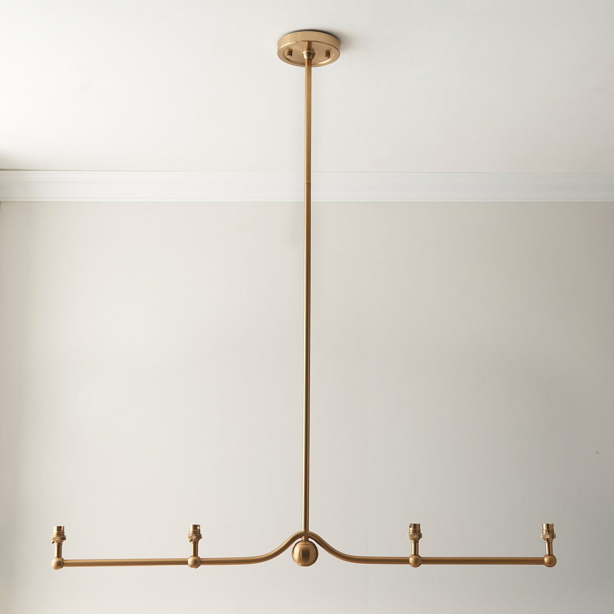 Santia 4 Light Pendant Light - Brushed Aged Brass