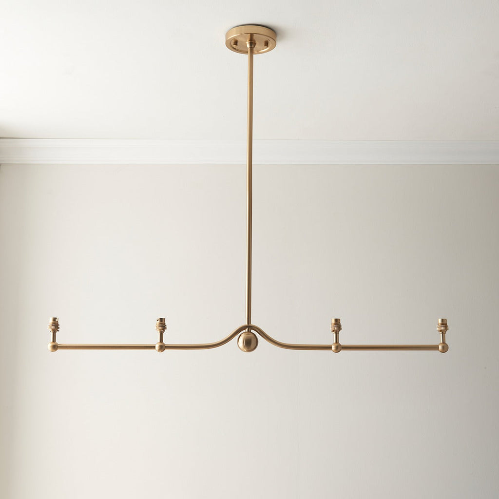 Santia 4 Light Pendant Light - Brushed Aged Brass