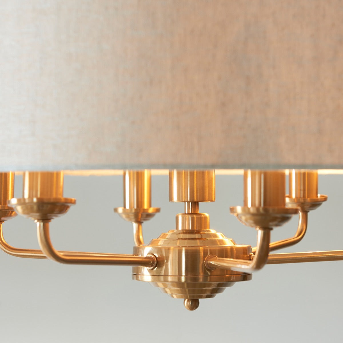 Hiden 6 Light Pendant Light - Vintage Brass