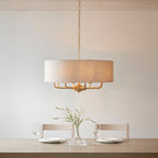 Hiden 8 Light Pendant Light - Vintage Brass