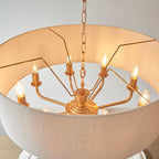 Hiden 8 Light Pendant Light - Vintage Brass