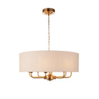 Hiden 8 Light Pendant Light - Vintage Brass