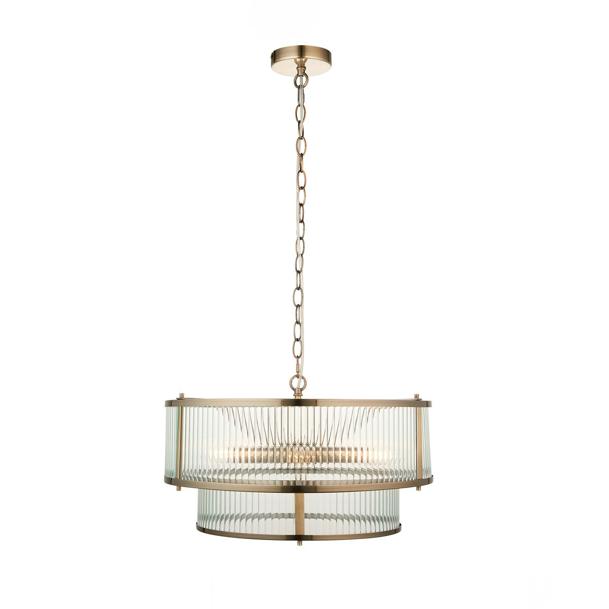 Ridgeton 5 Light Pendant Light - Antique Brass