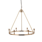 Chessington 6 Light Pendant Light - Brushed Aged Brass