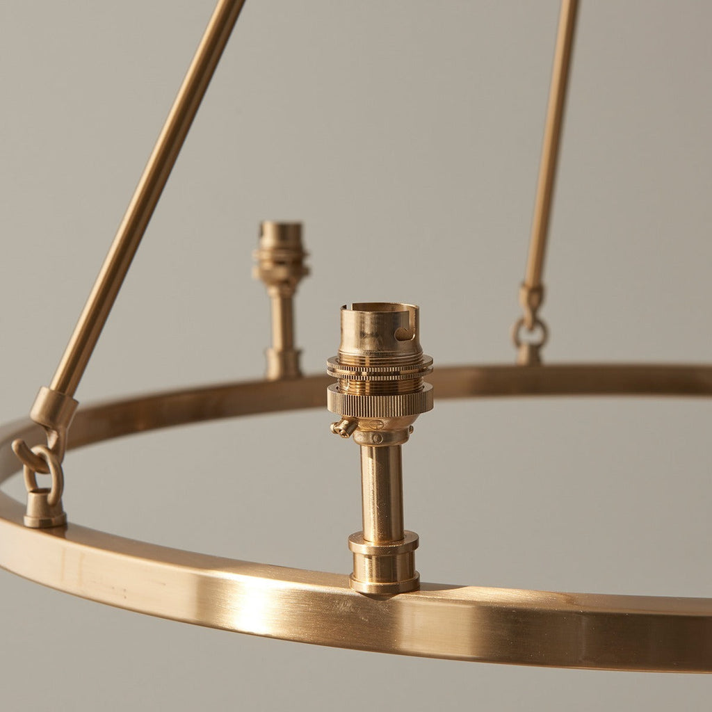 Chessington 6 Light Pendant Light - Brushed Aged Brass